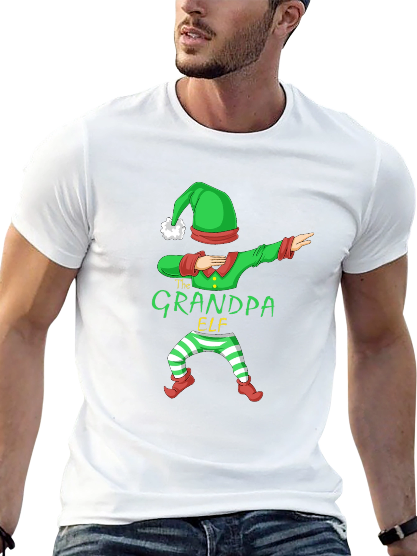 Grandpa Elf Dabbing T-Shirt