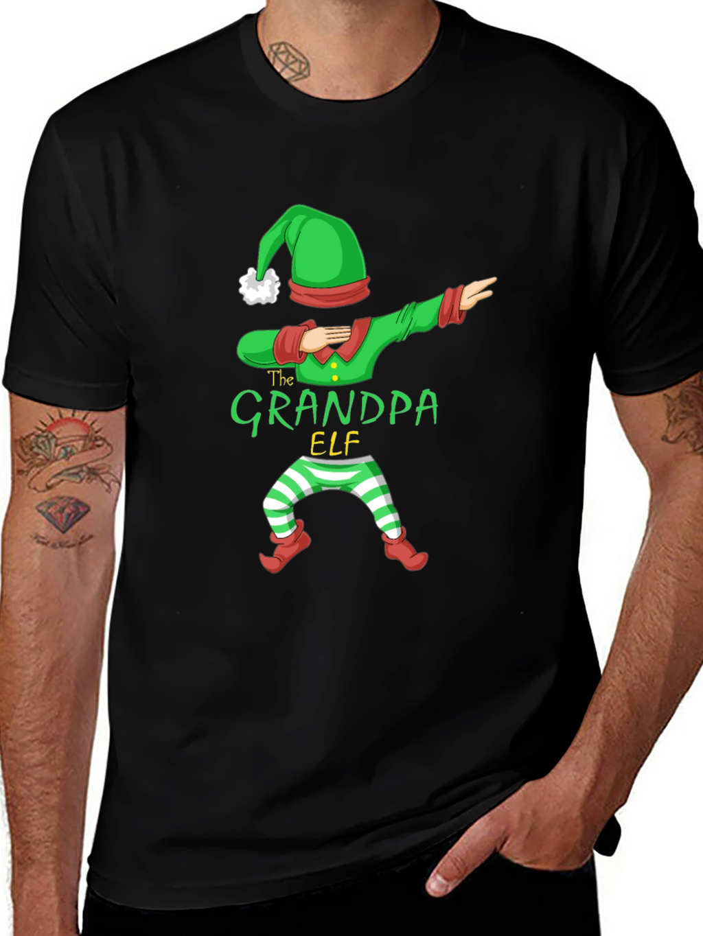 Grandpa Elf Dabbing T-Shirt