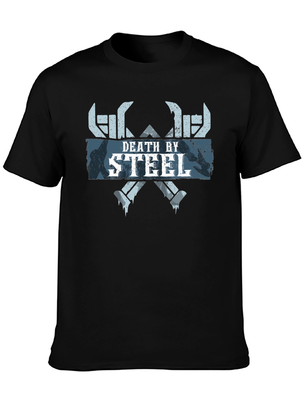 Death By Steel Graphic Tee - Black Cotton T-Shirt