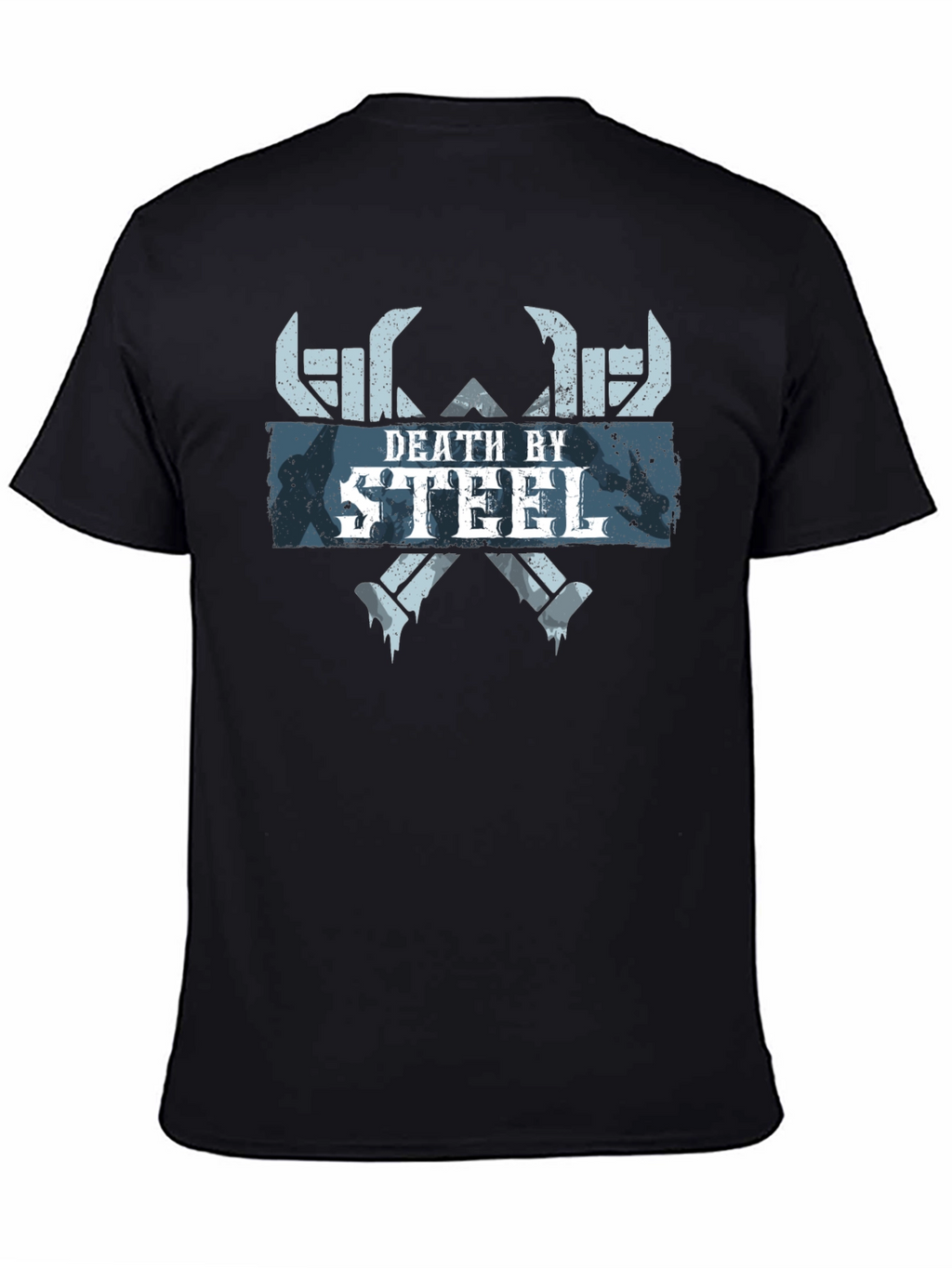Death By Steel Graphic Tee - Black Cotton T-Shirt