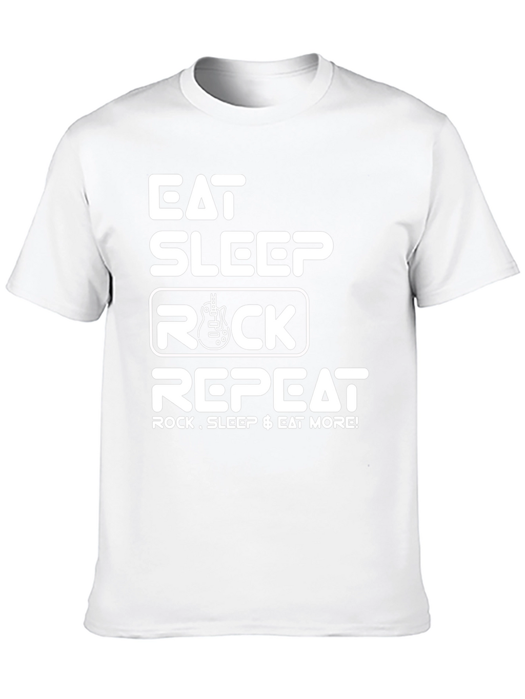 Eat Sleep Rock Repeat Graphic Tee - Black