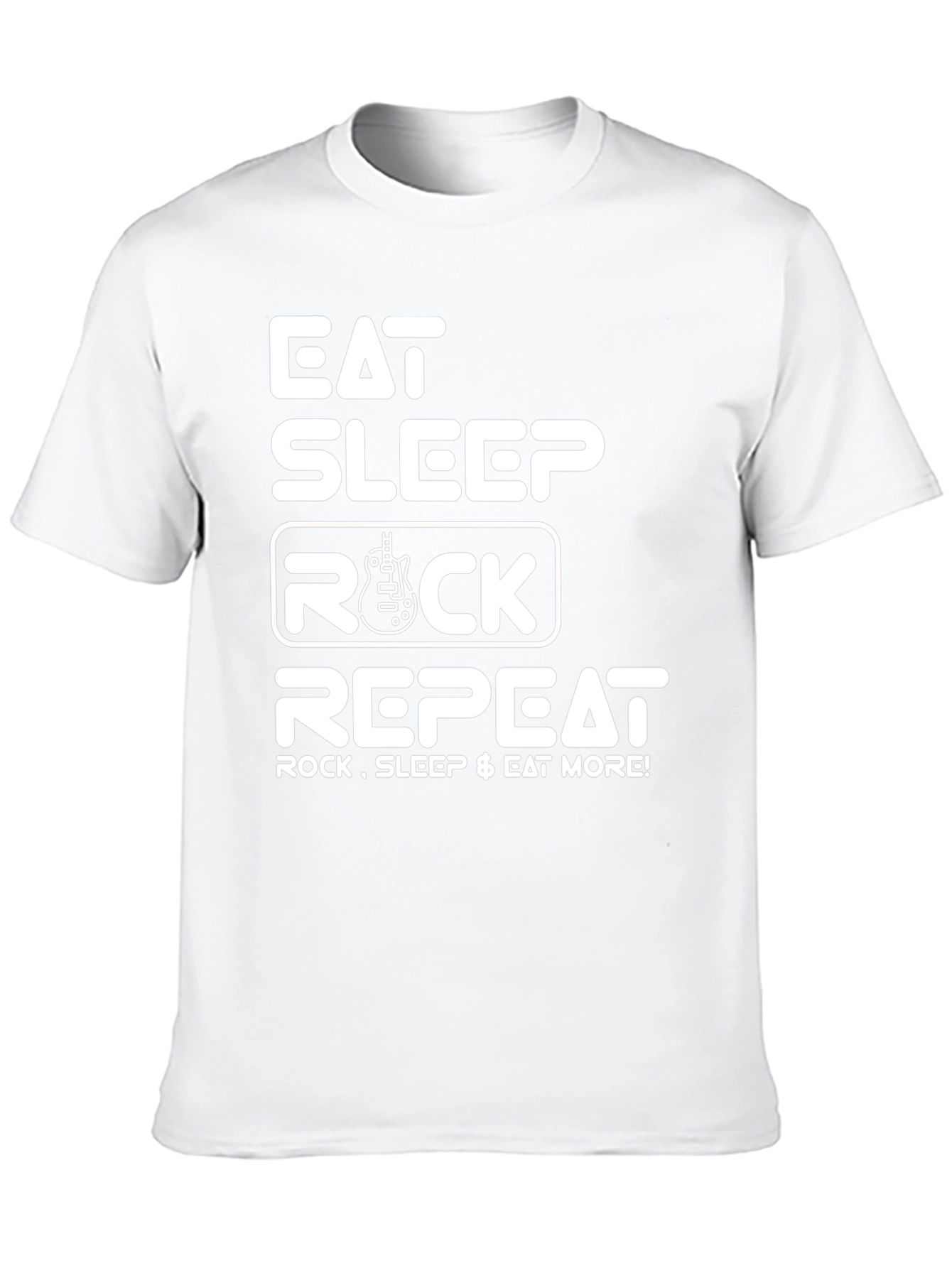 Eat Sleep Rock Repeat Graphic Tee - Black