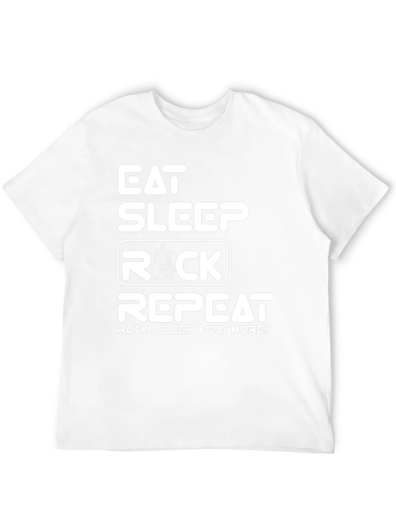 Eat Sleep Rock Repeat Graphic Tee - Black