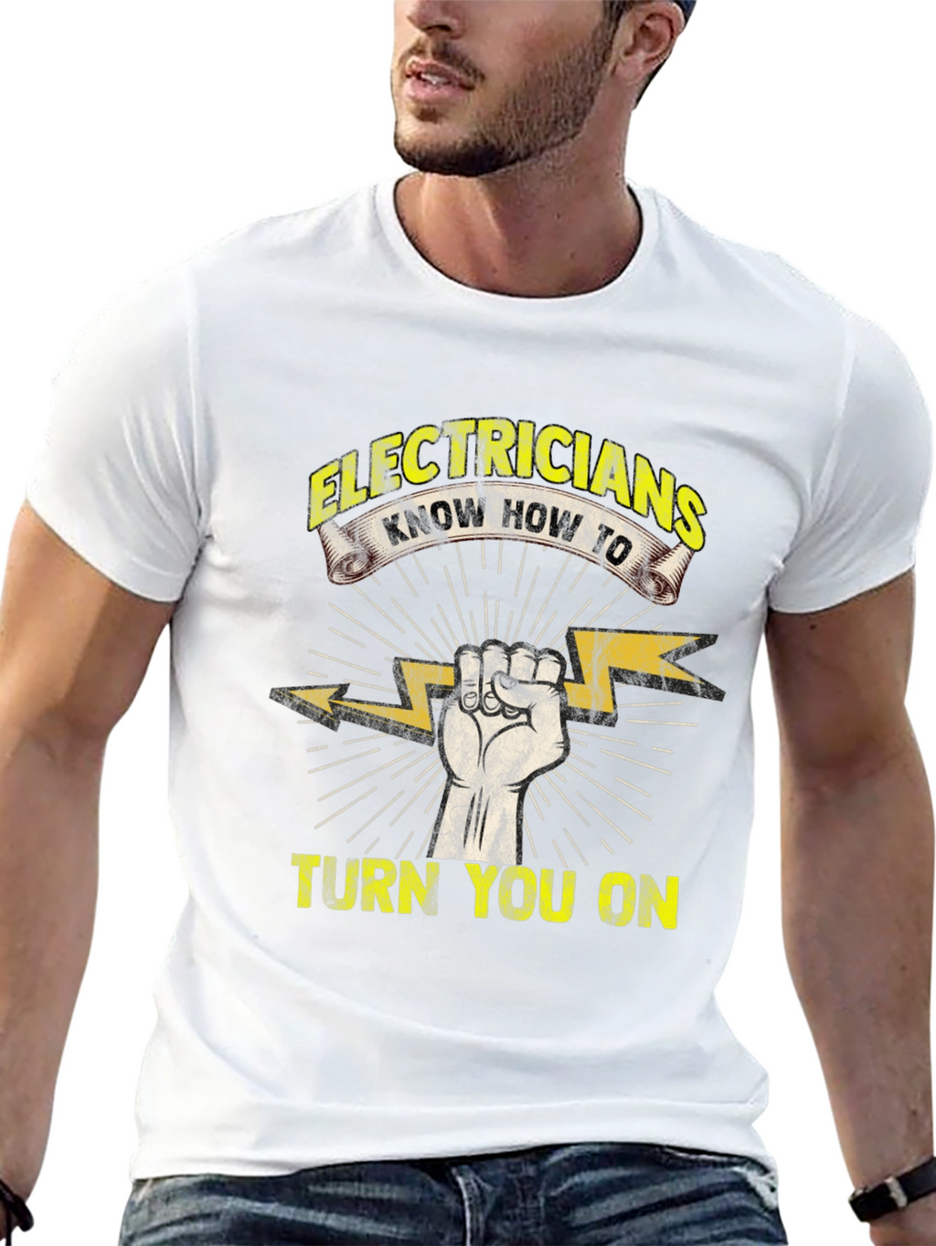 Electricians Turn You On T-Shirt Funny Electrician Gift