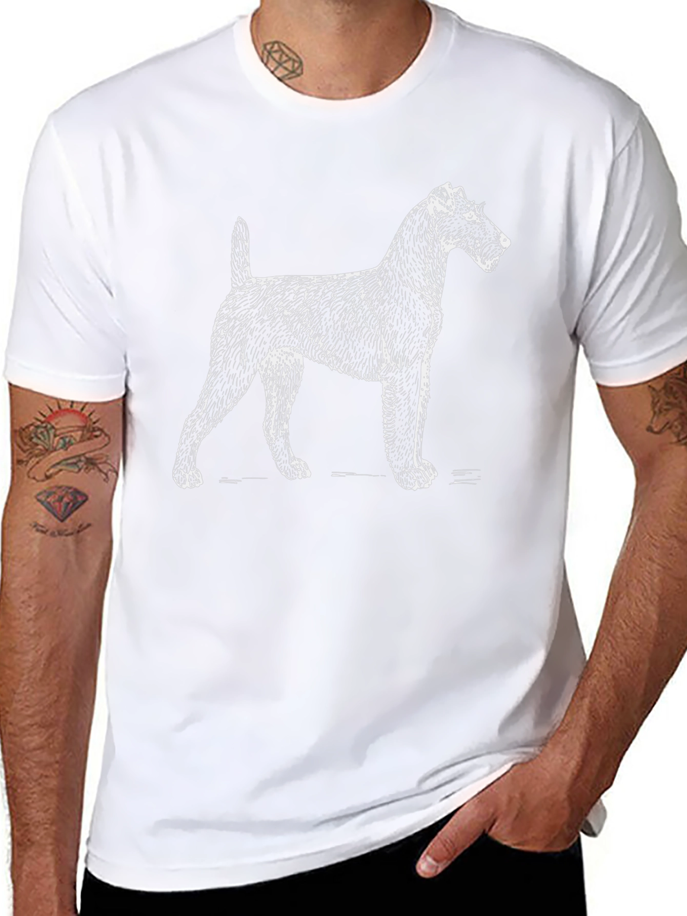 Dog Graphic Tee - Cool Mens Black T-Shirt