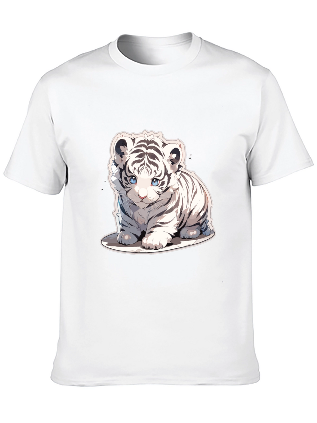 Cute White Tiger Cub Graphic Tee