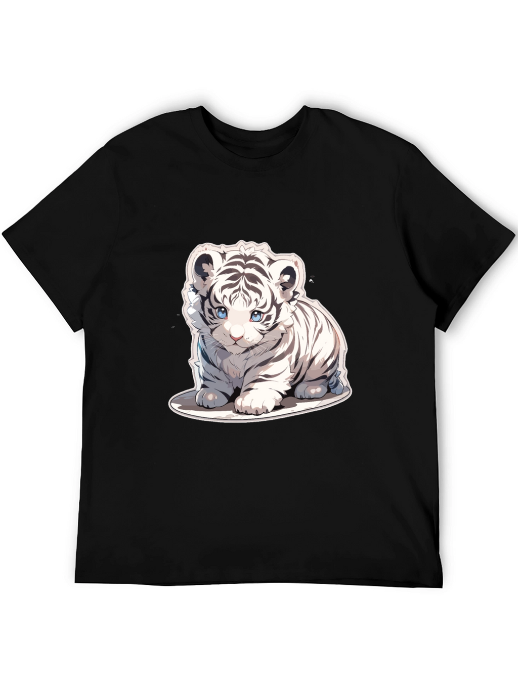 Cute White Tiger Cub Graphic Tee