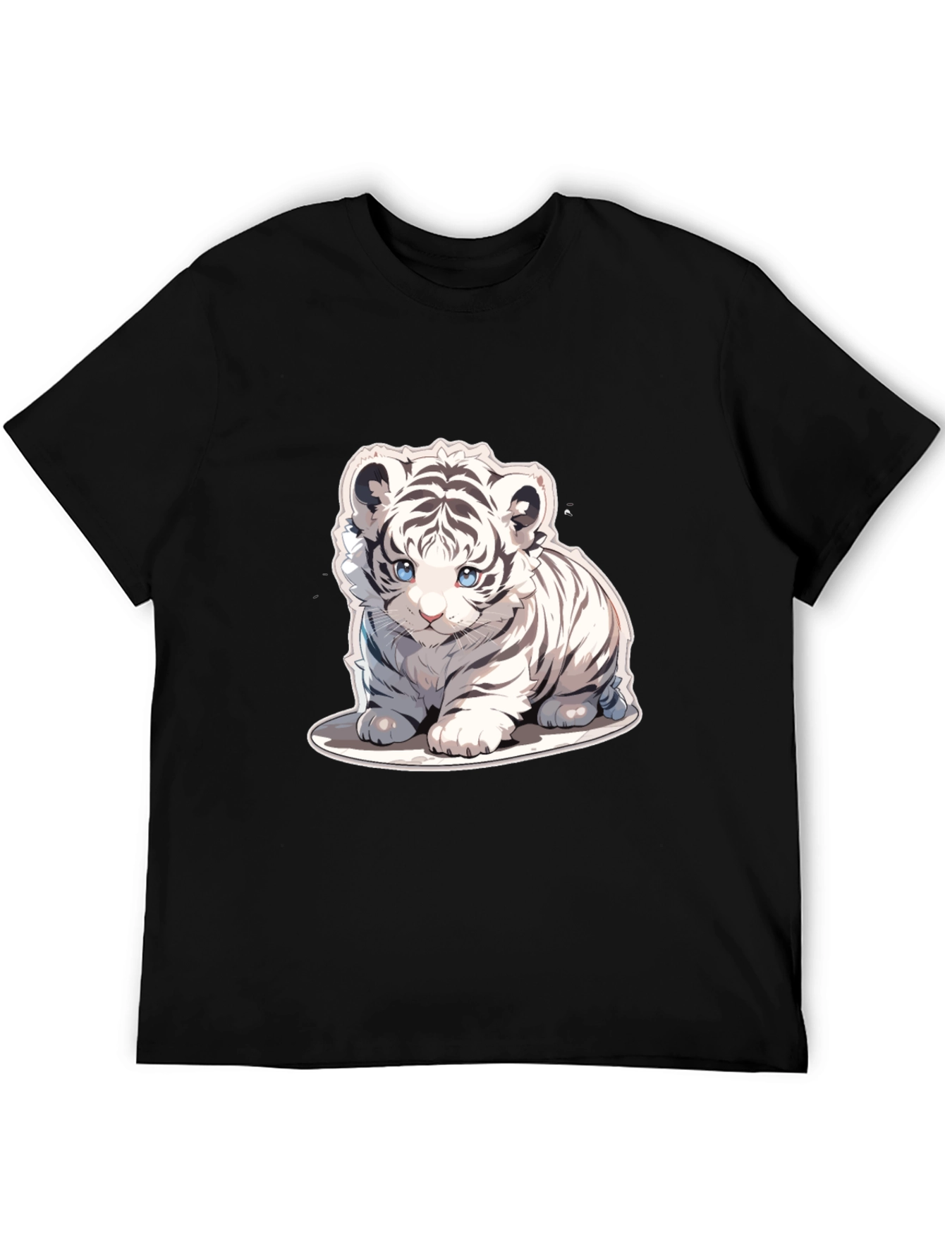 Cute White Tiger Cub Graphic Tee