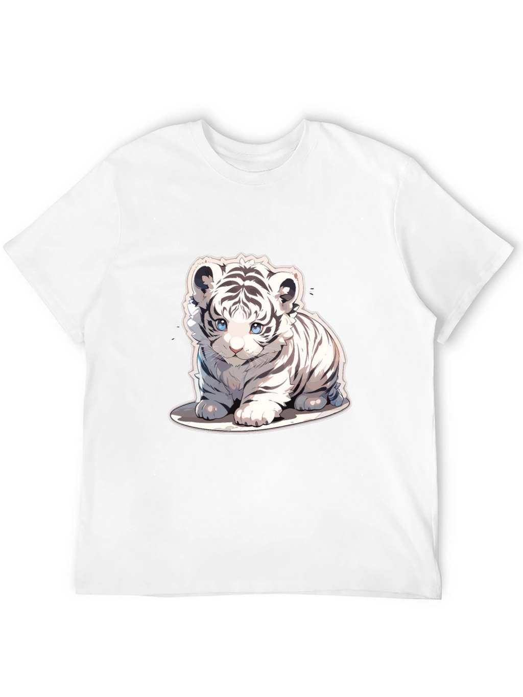Cute White Tiger Cub Graphic Tee