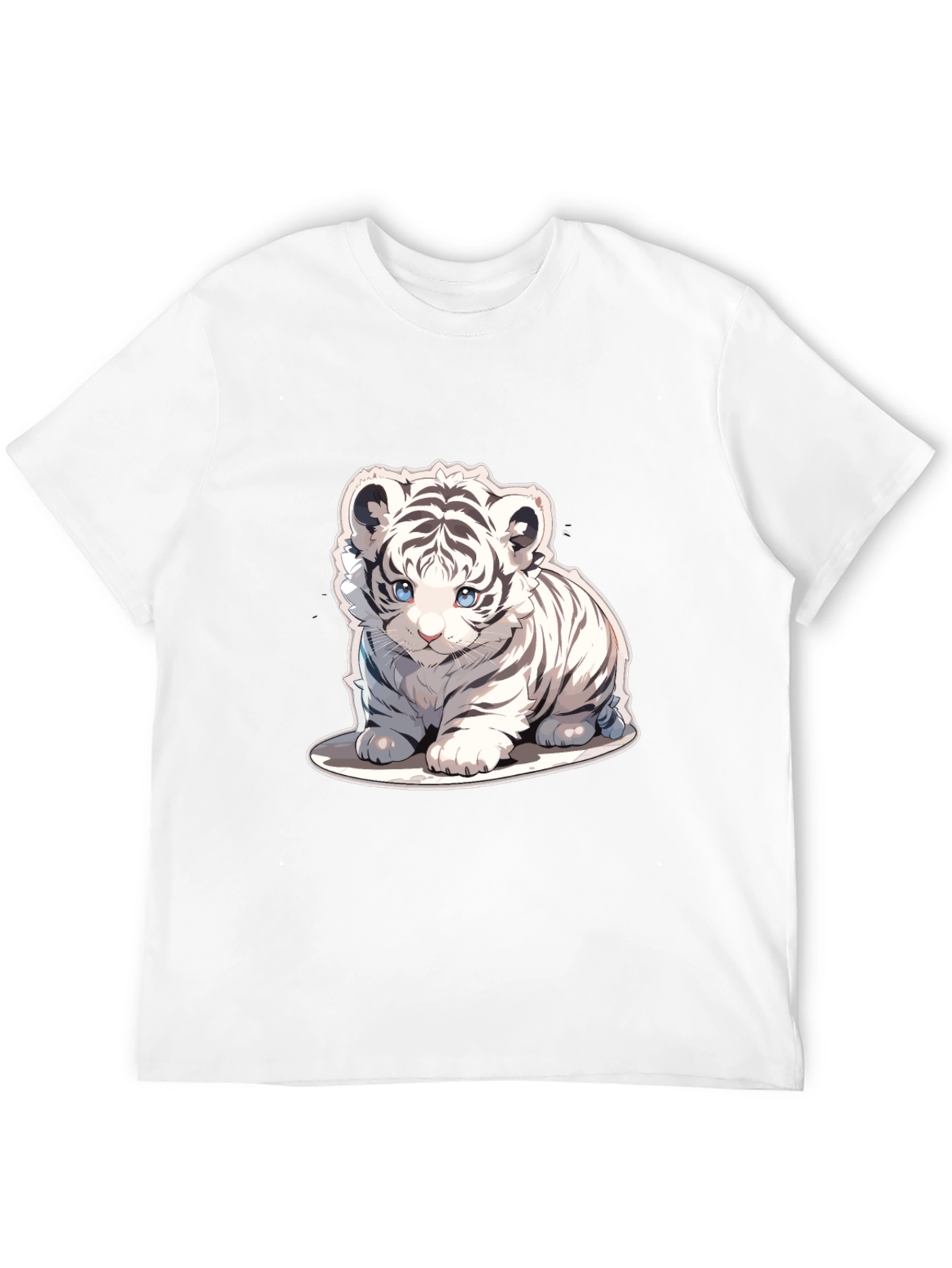 Cute White Tiger Cub Graphic Tee