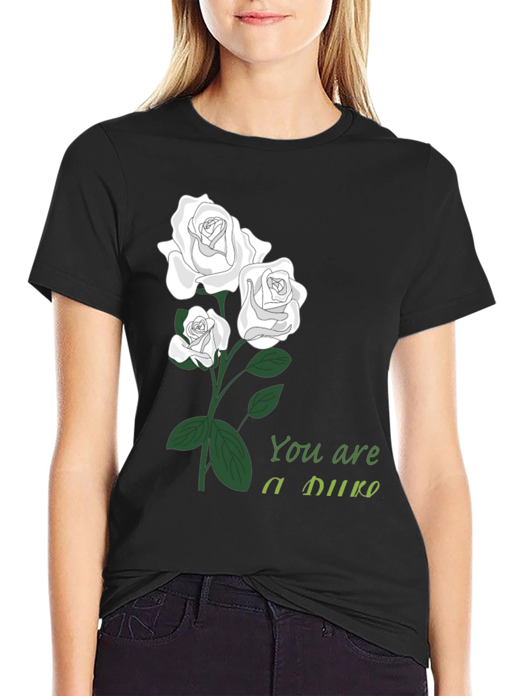 Floral You are a Duke Black T-Shirt