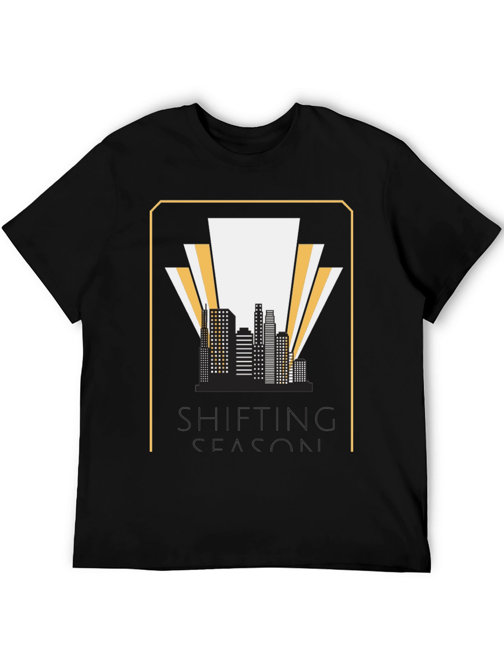 Shifting Season Graphic T-Shirt - Retro Cityscape Tee