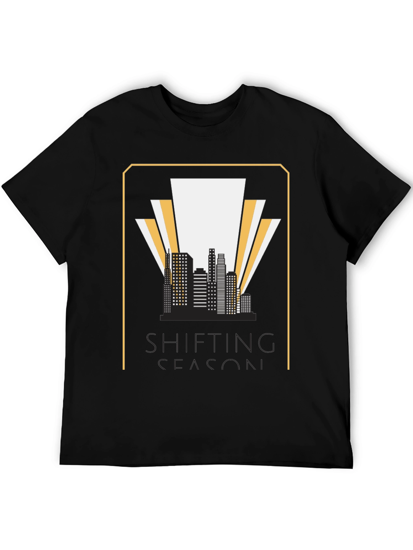 Shifting Season Graphic T-Shirt - Retro Cityscape Tee