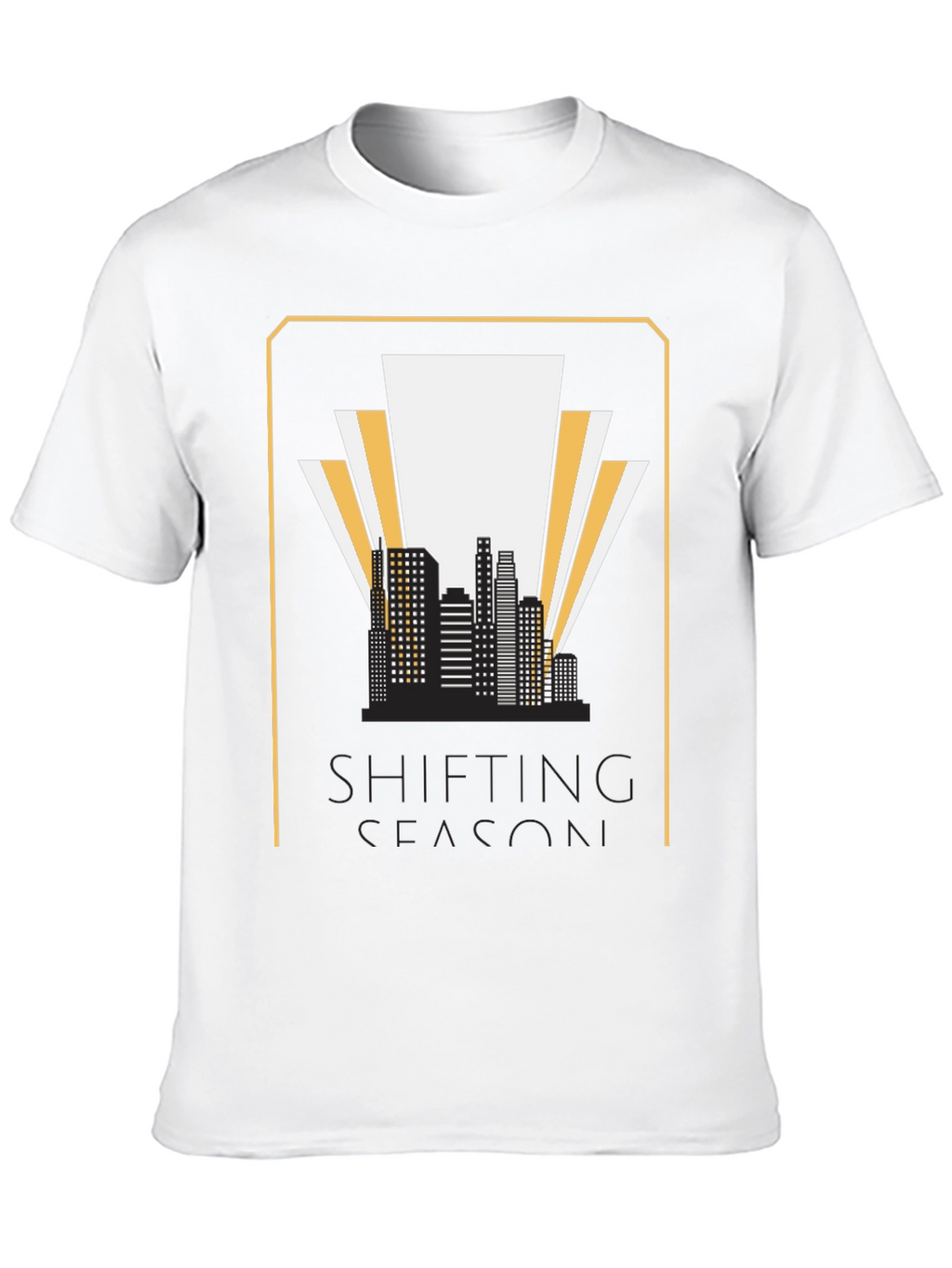 Shifting Season Graphic T-Shirt - Retro Cityscape Tee