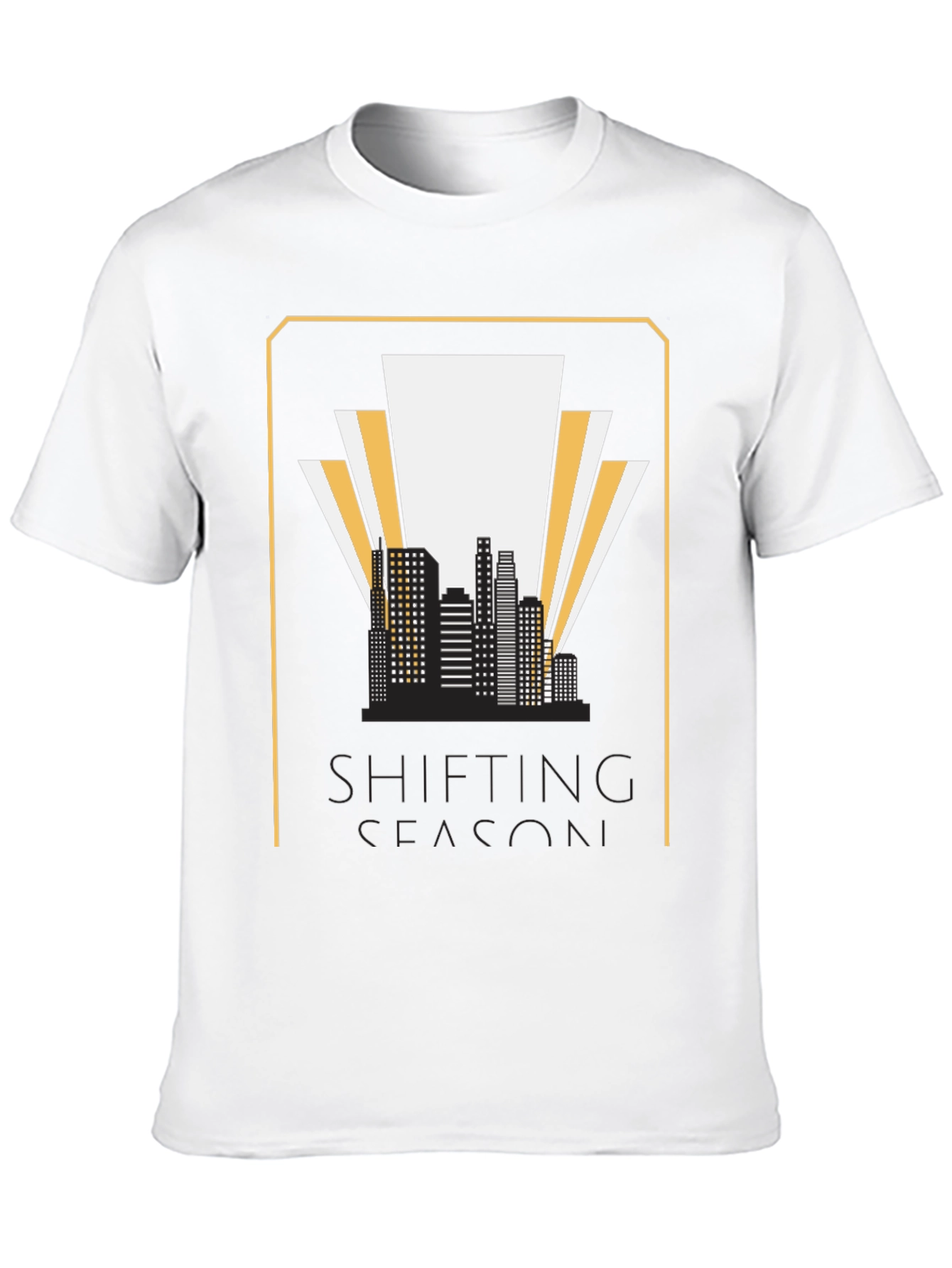 Shifting Season Graphic T-Shirt - Retro Cityscape Tee