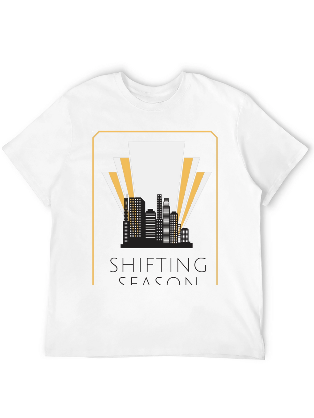 Shifting Season Graphic T-Shirt - Retro Cityscape Tee