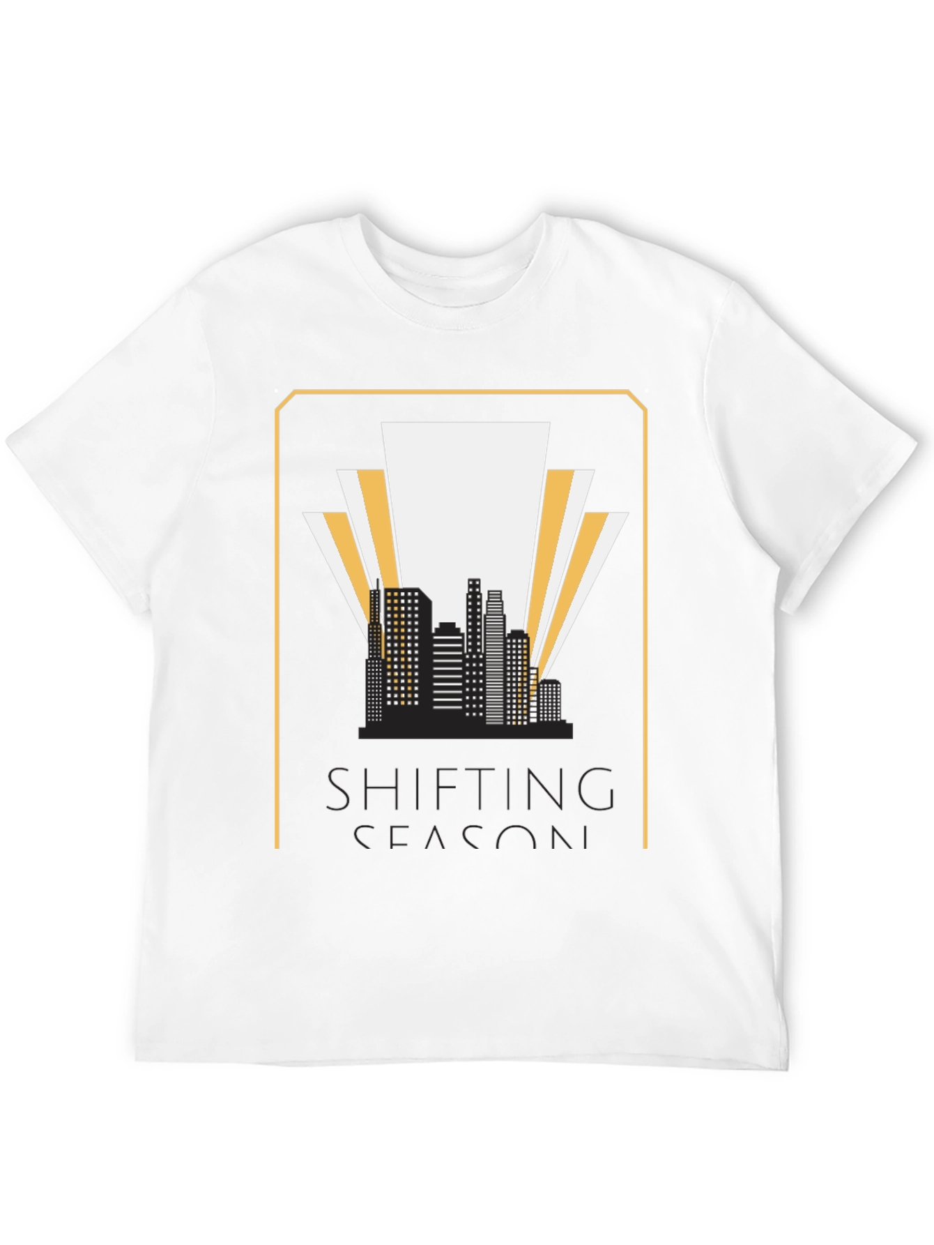 Shifting Season Graphic T-Shirt - Retro Cityscape Tee