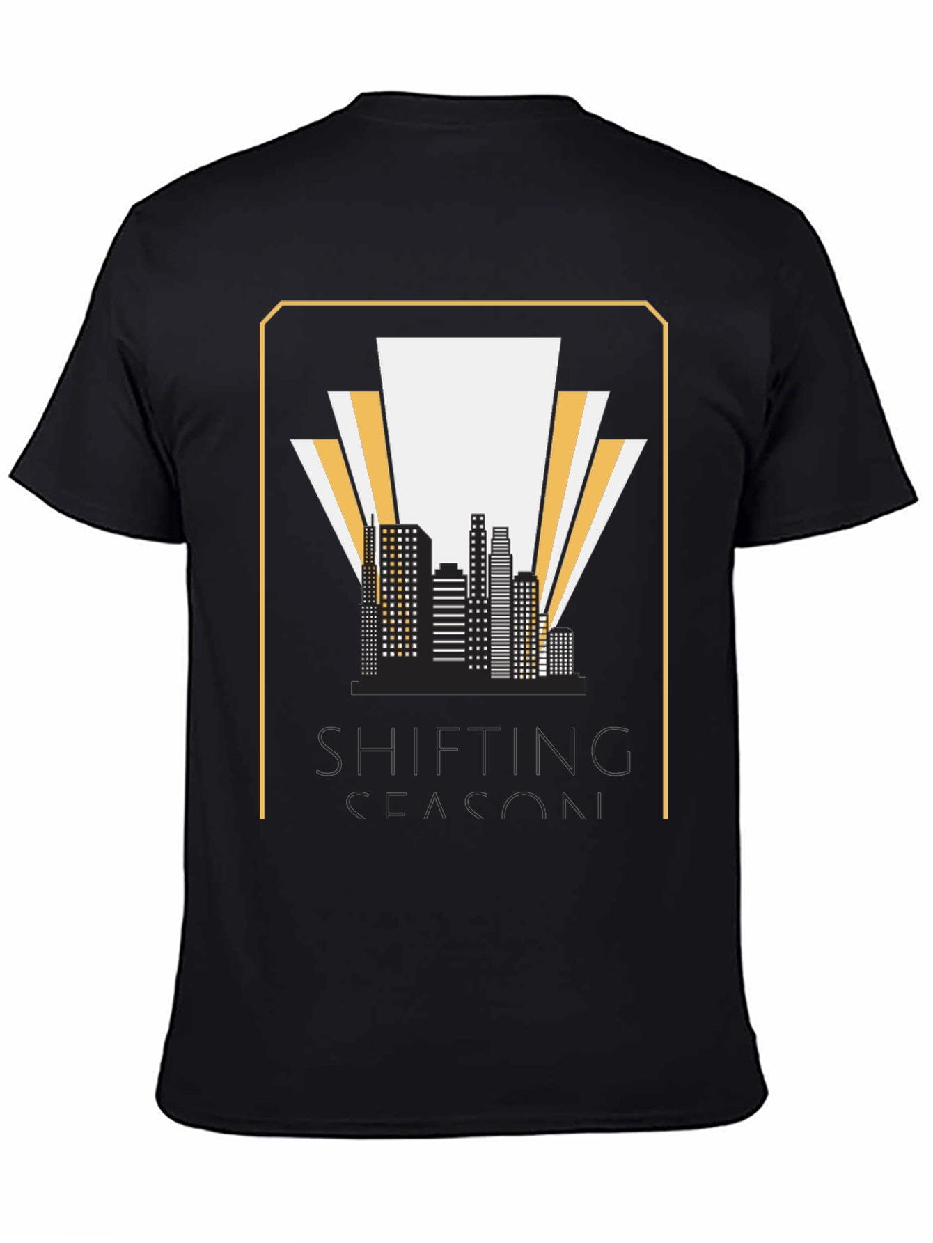 Shifting Season Graphic T-Shirt - Retro Cityscape Tee