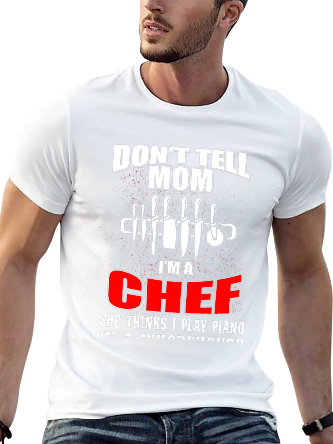 Chef Humor T-Shirt: Piano Player Joke