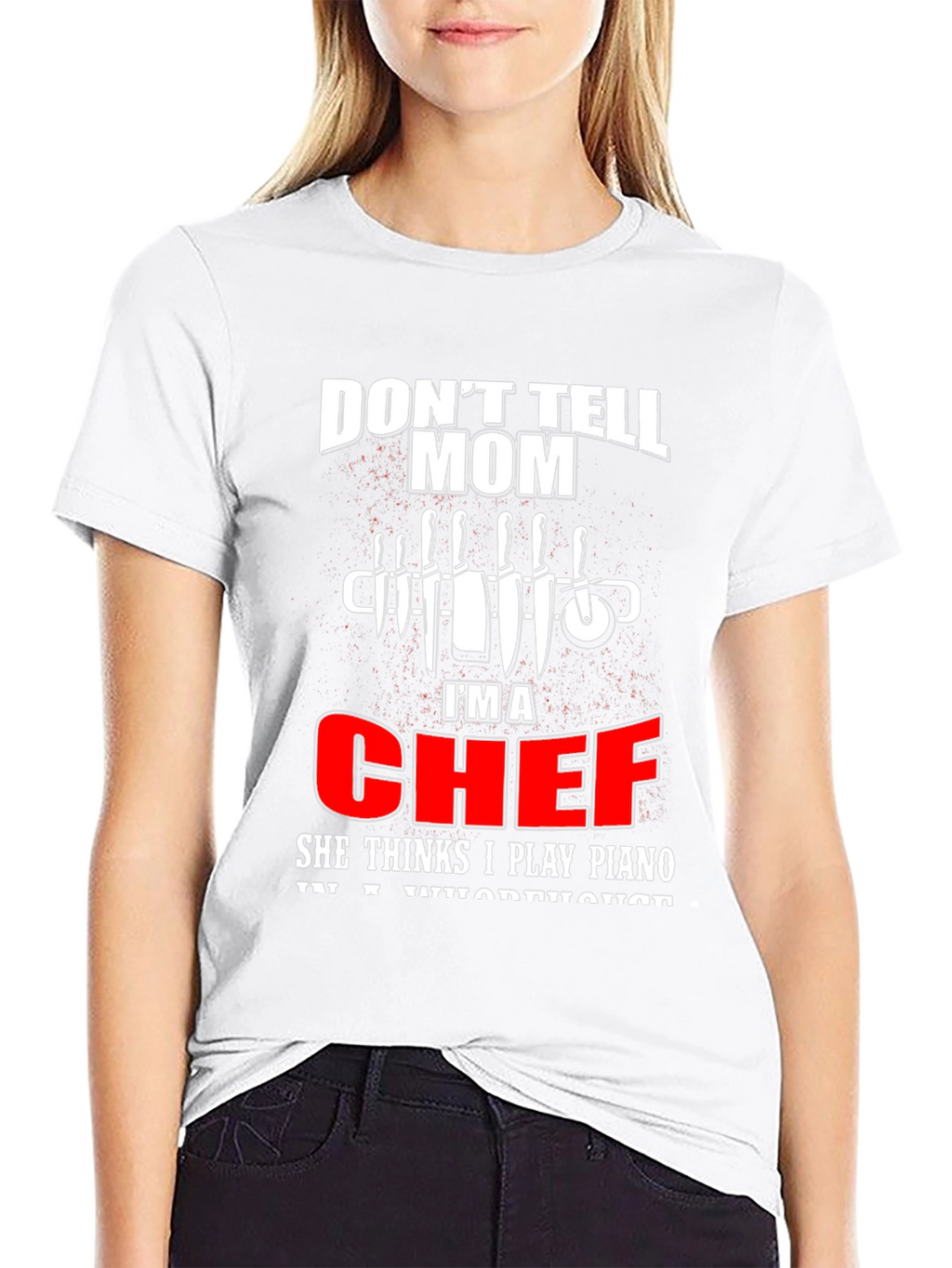 Chef Humor T-Shirt: Piano Player Joke