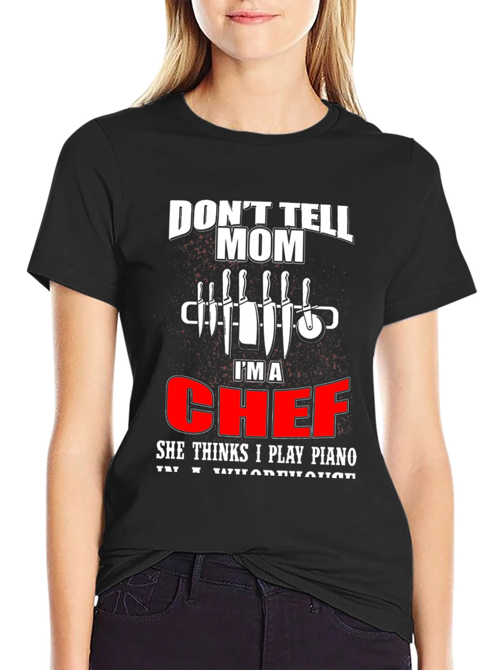 Chef Humor T-Shirt: Piano Player Joke