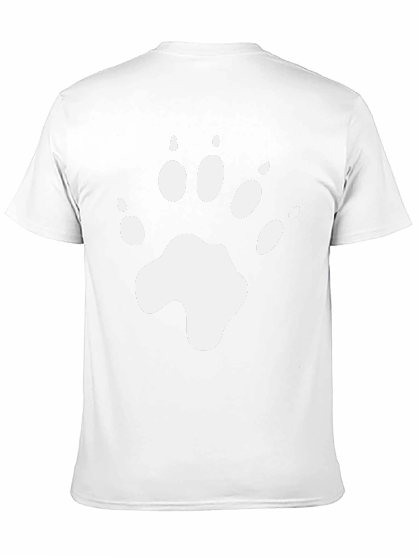 Bear Paw Print Graphic T-Shirt - Black