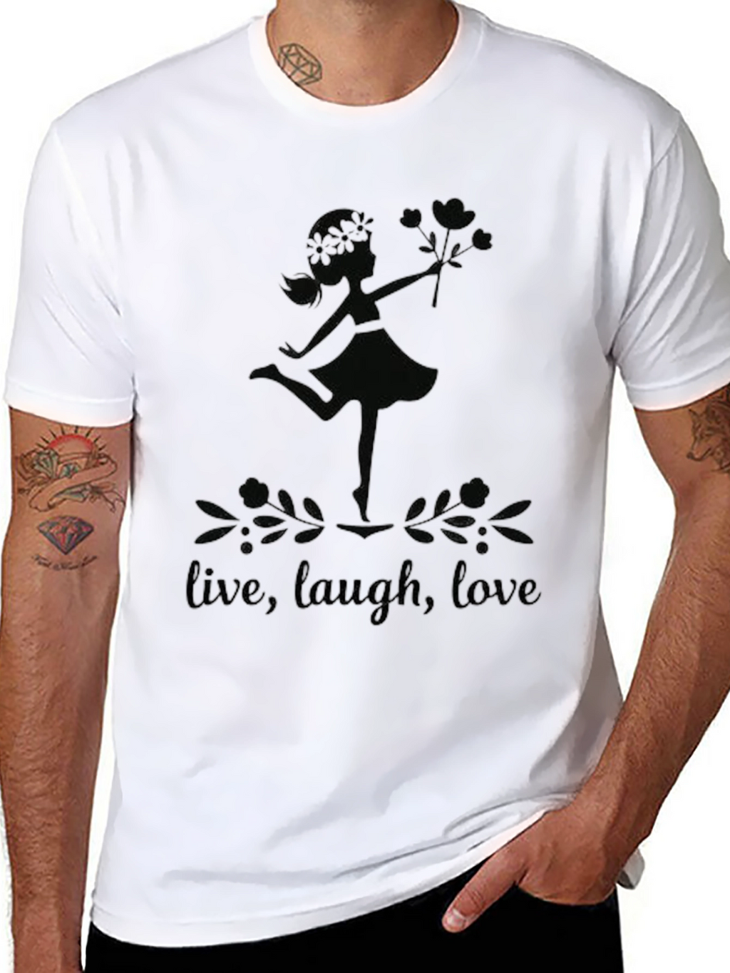 Live Laugh Love Graphic Tee - Womens Design