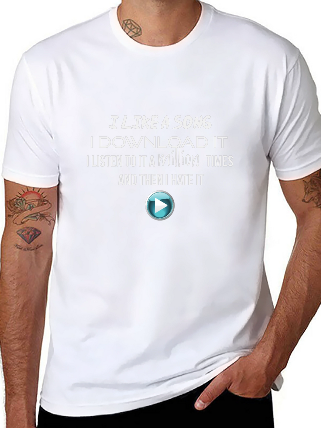 Funny I Like a Song Graphic T-Shirt