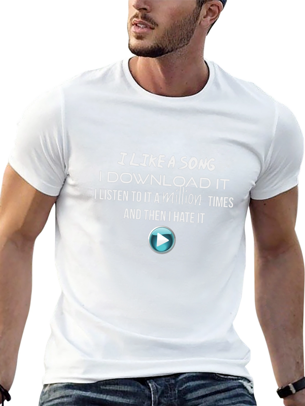 Funny I Like a Song Graphic T-Shirt