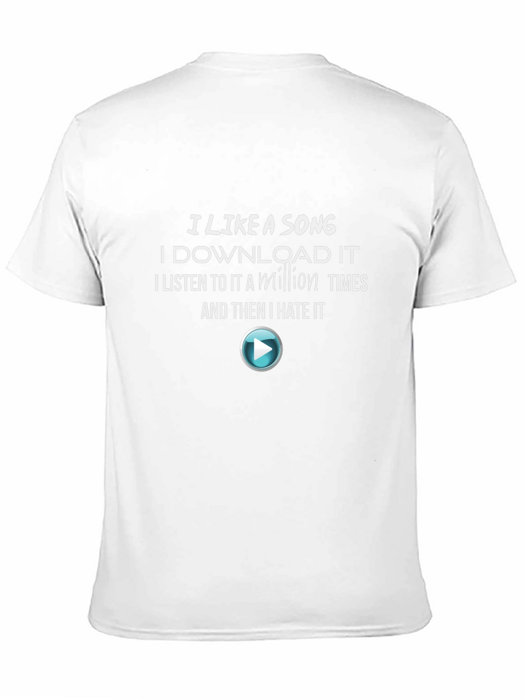Funny I Like a Song Graphic T-Shirt