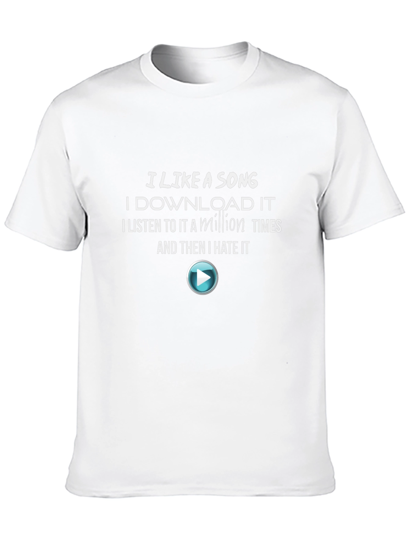 Funny I Like a Song Graphic T-Shirt