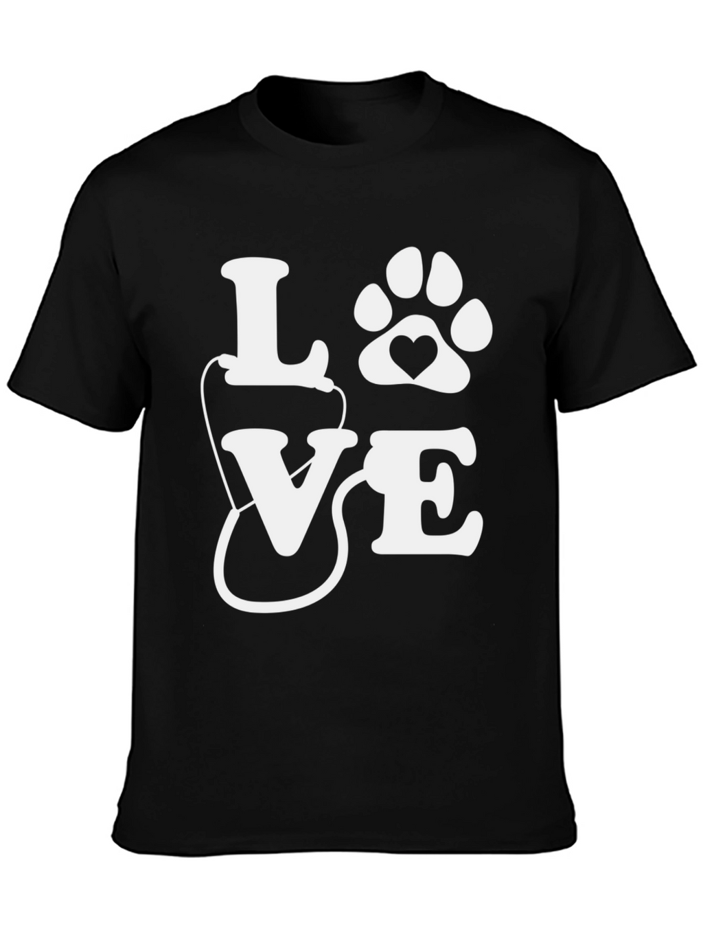 Veterinarian Love Paw Heart T-Shirt