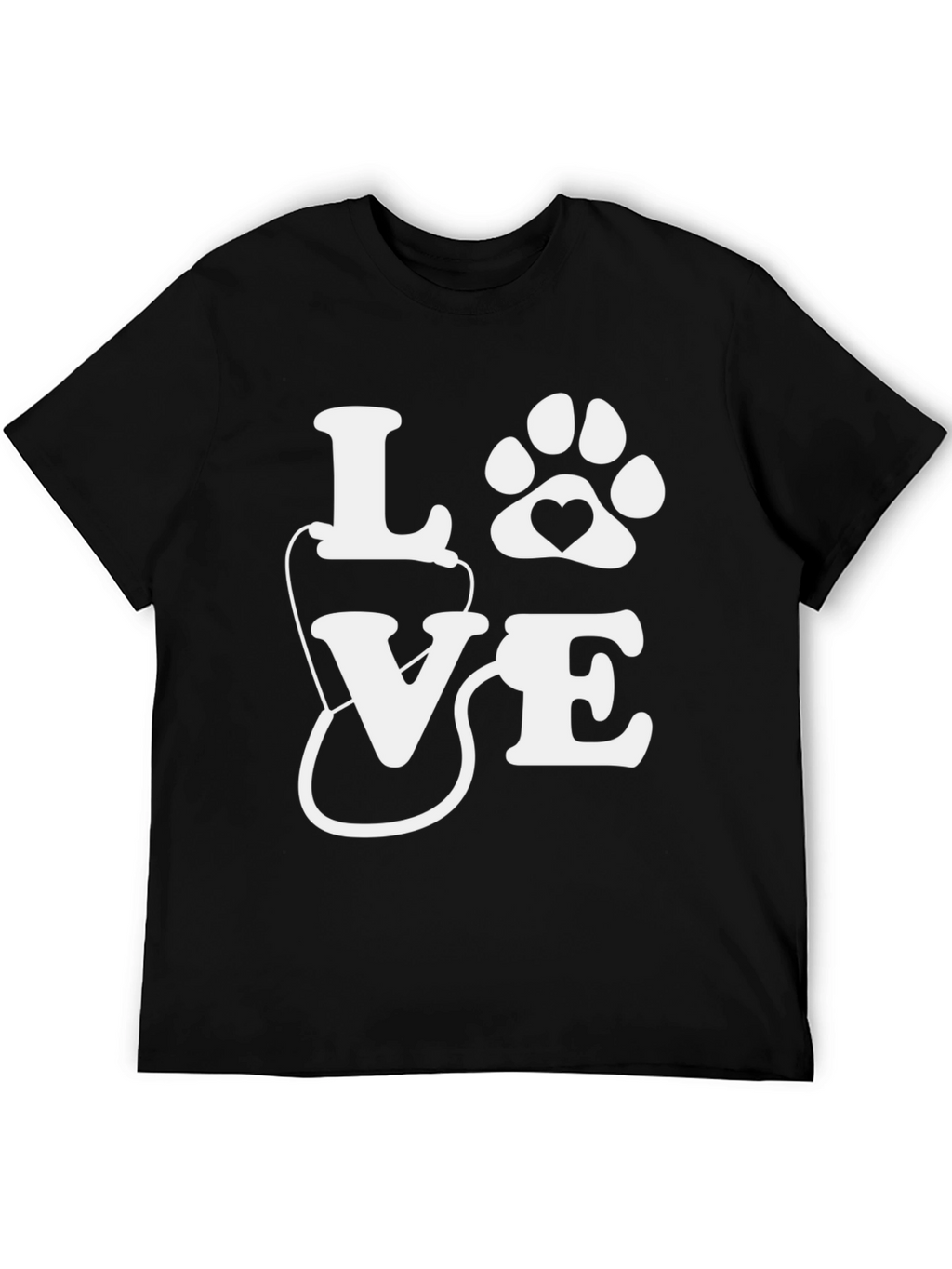 Veterinarian Love Paw Heart T-Shirt