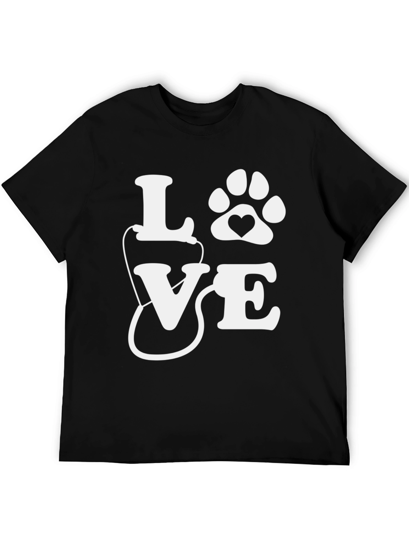 Veterinarian Love Paw Heart T-Shirt