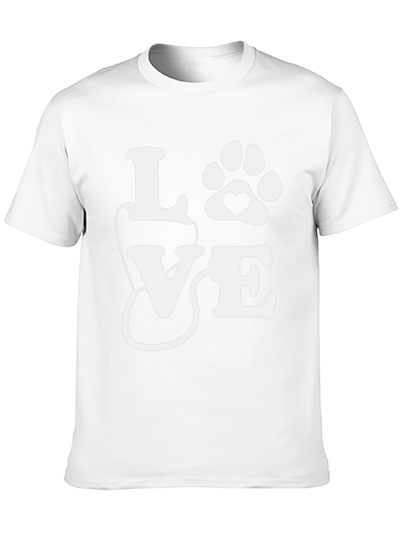 Veterinarian Love Paw Heart T-Shirt