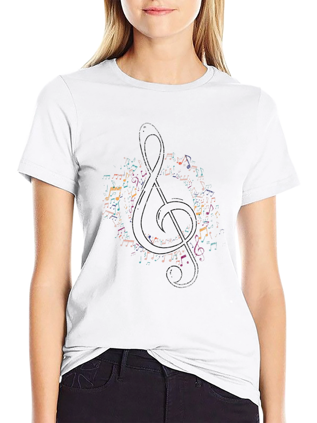 Music Note Treble Clef Graphic Tee