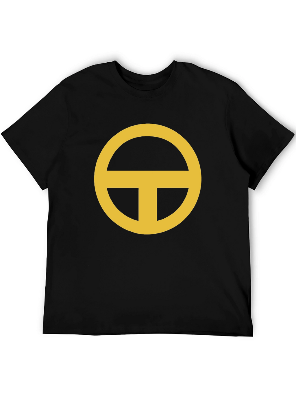 Black T-Shirt with Gold Circle-T Design