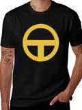 Black T-Shirt with Gold Circle-T Design