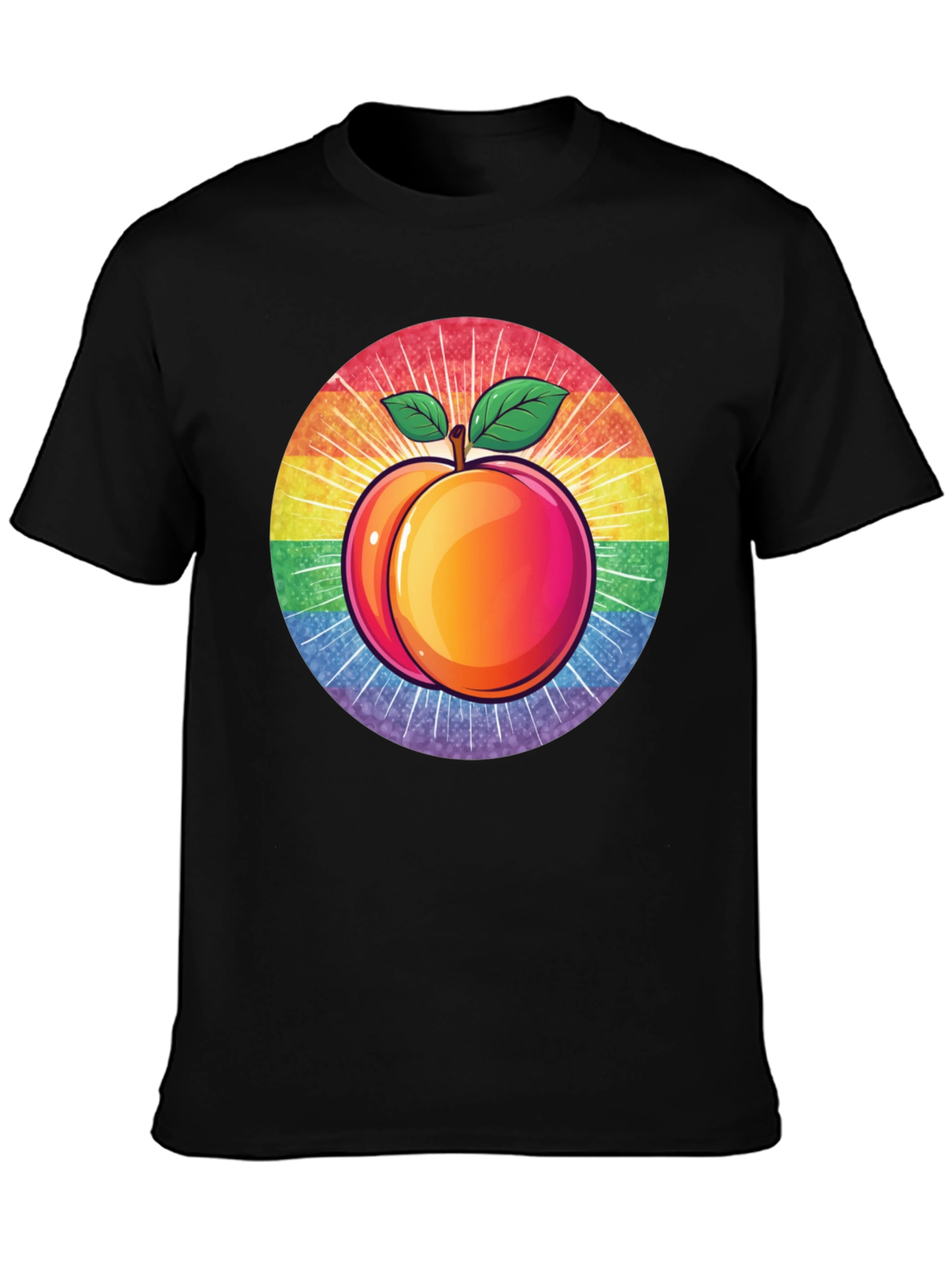 Peach Pride T-Shirt - LGBTQ+ Rainbow Fruit Graphic Tee