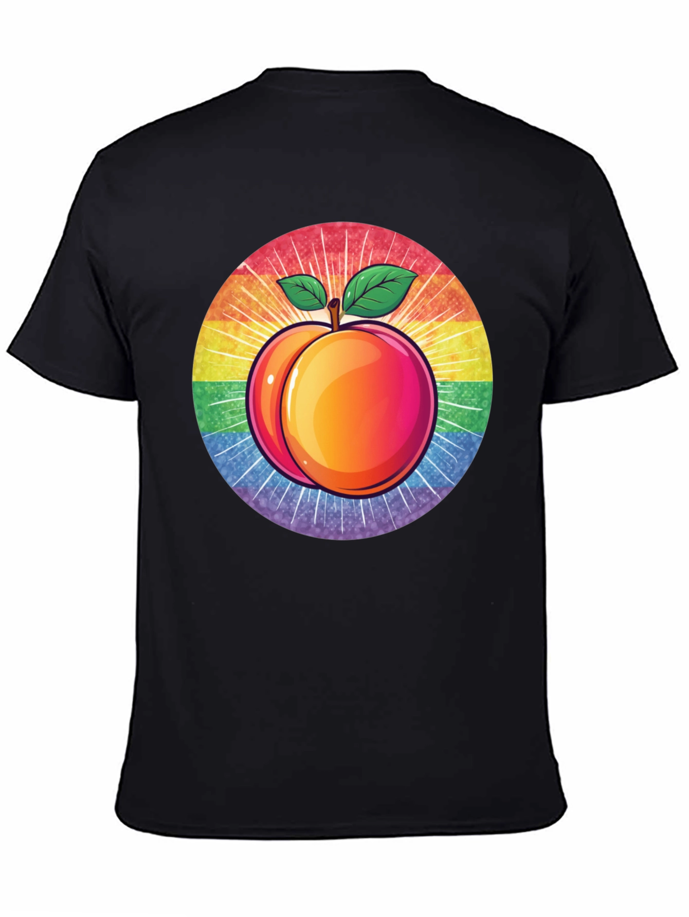 Peach Pride T-Shirt - LGBTQ+ Rainbow Fruit Graphic Tee