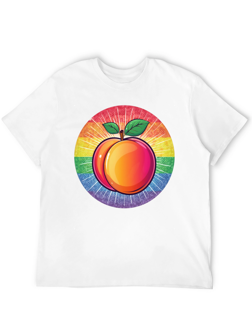 Peach Pride T-Shirt - LGBTQ+ Rainbow Fruit Graphic Tee