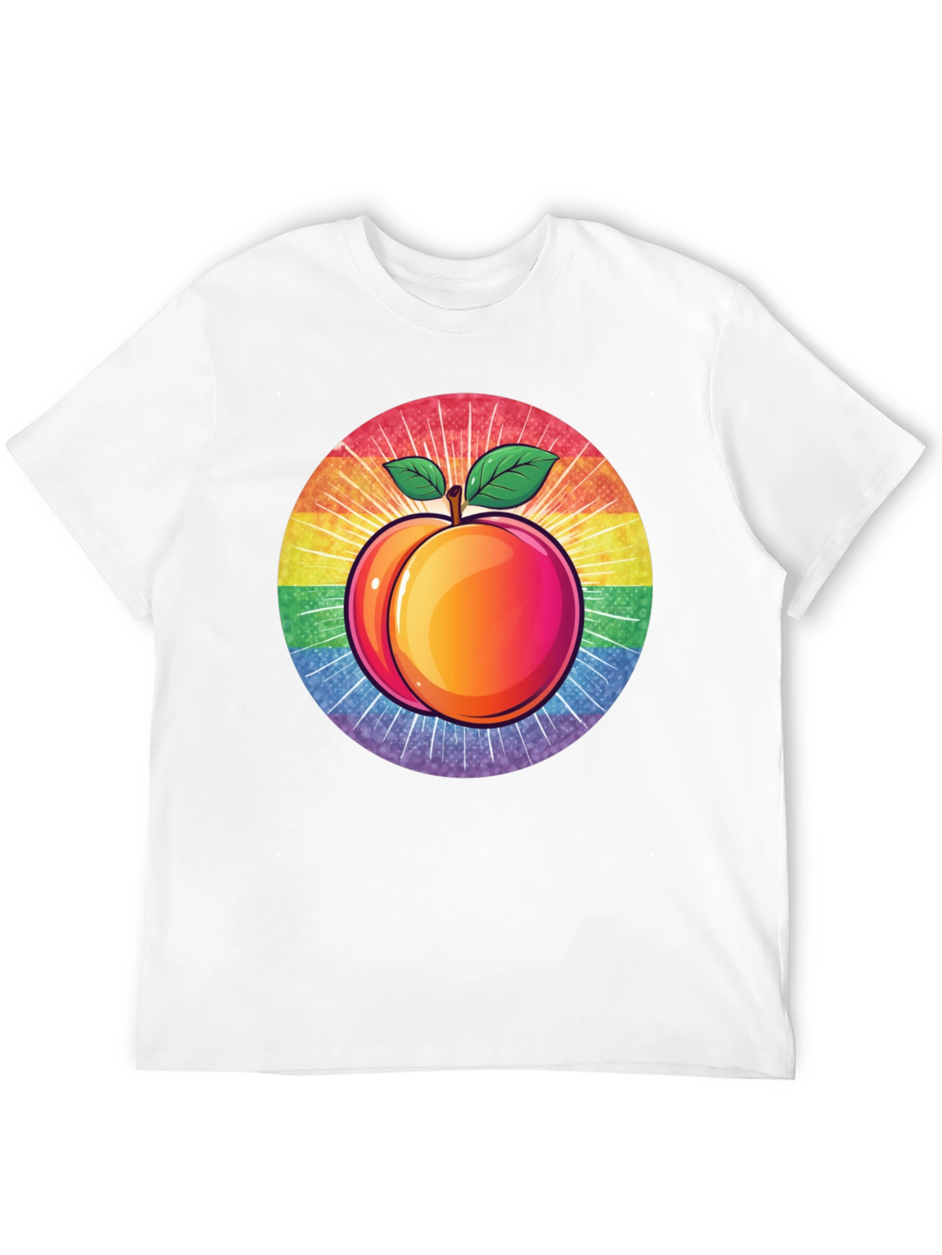 Peach Pride T-Shirt - LGBTQ+ Rainbow Fruit Graphic Tee