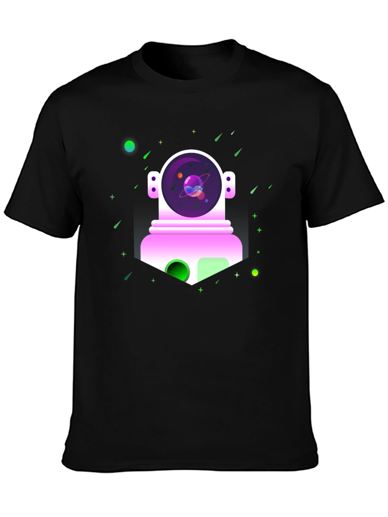 Astronaut in Space Graphic Tee - Black