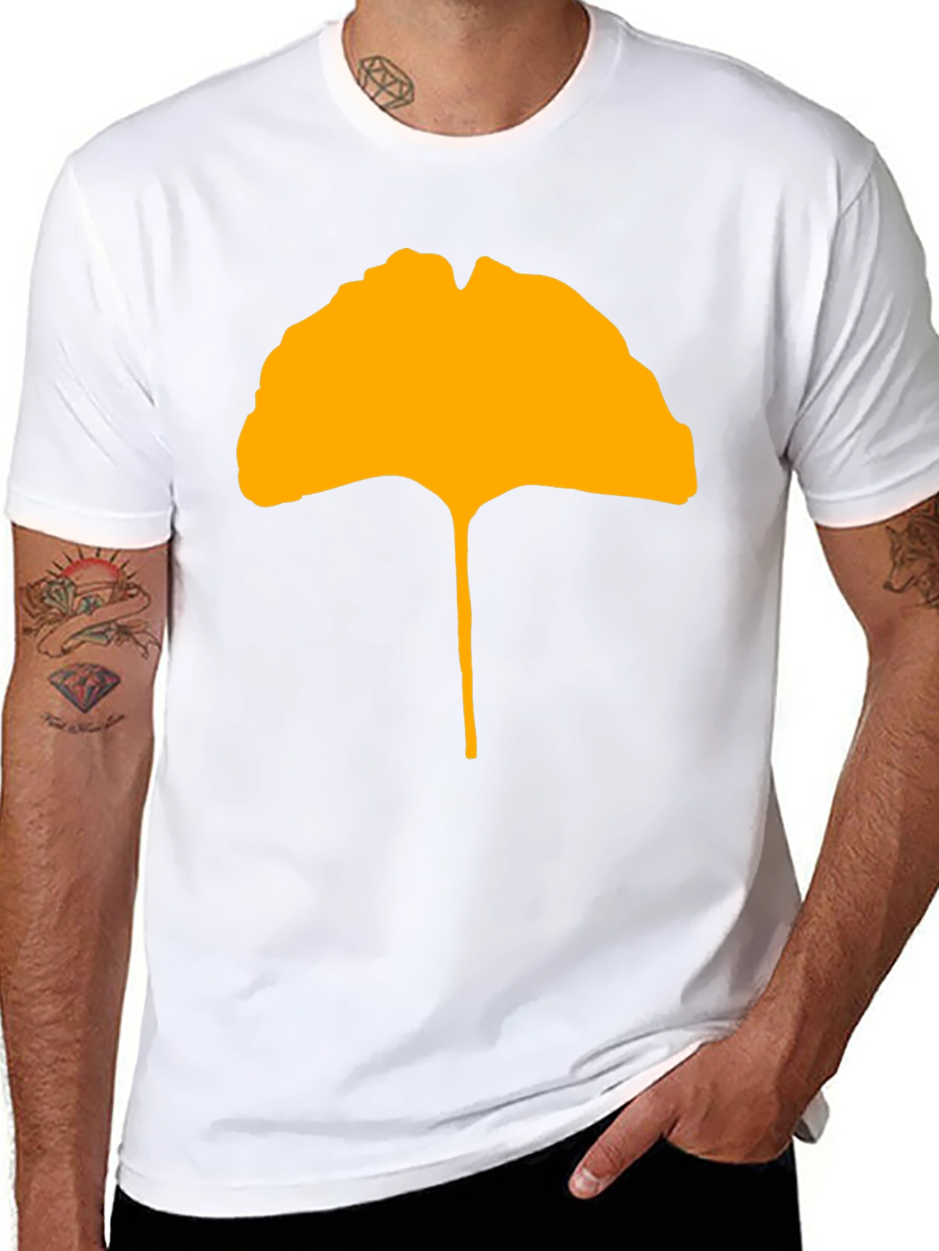 Ginkgo Leaf Graphic Tee - Stylish & Unique Design