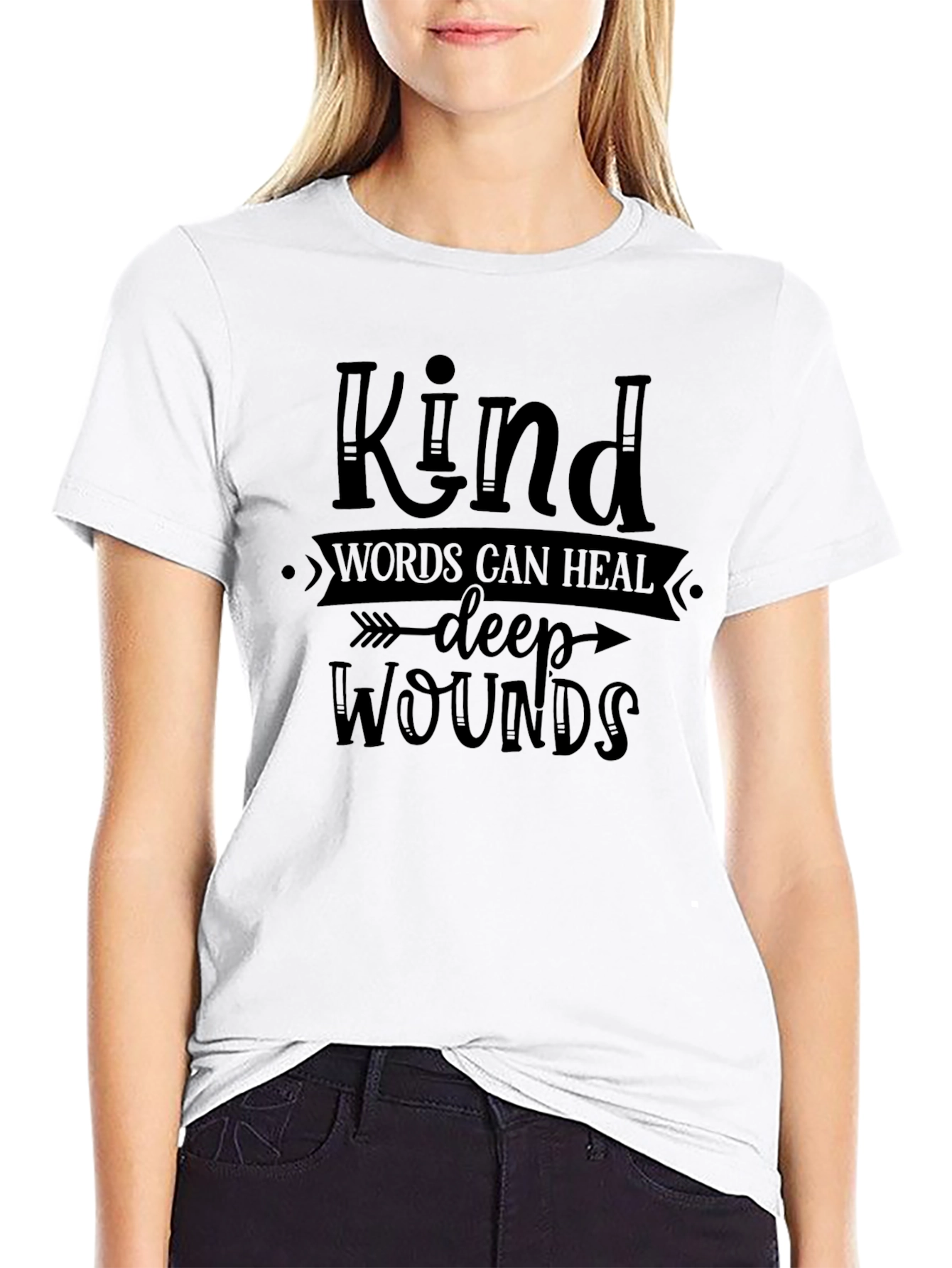 Kind Words Heal T-Shirt - Positive Message Tee