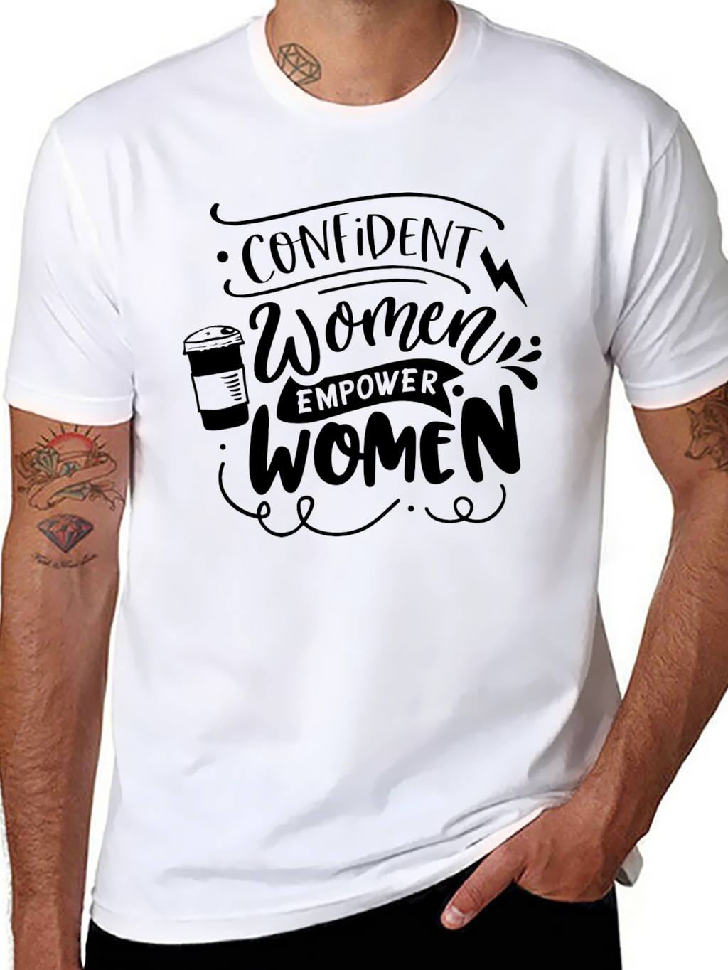 Empowering Womens Black T-Shirt