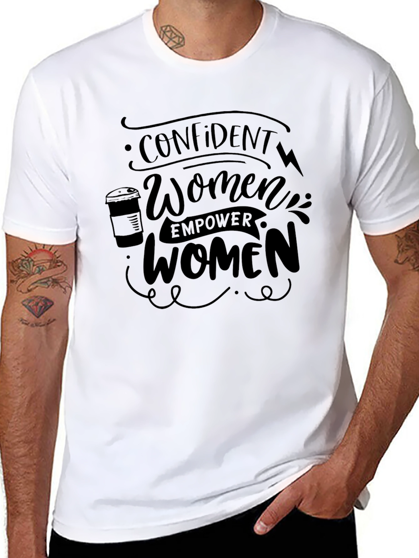 Empowering Womens Black T-Shirt