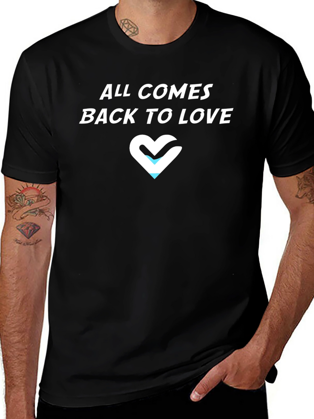 All Comes Back to Love Tee - Black
