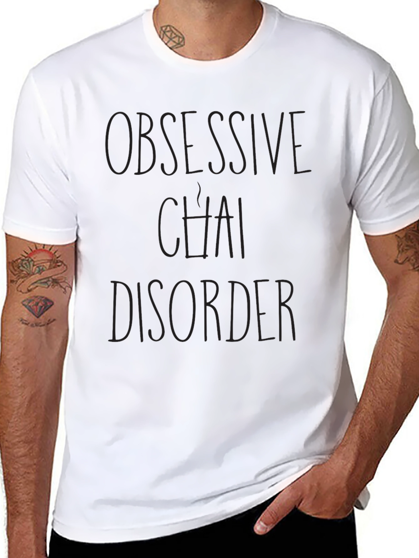 Obsessive Chai Disorder Black T-Shirt