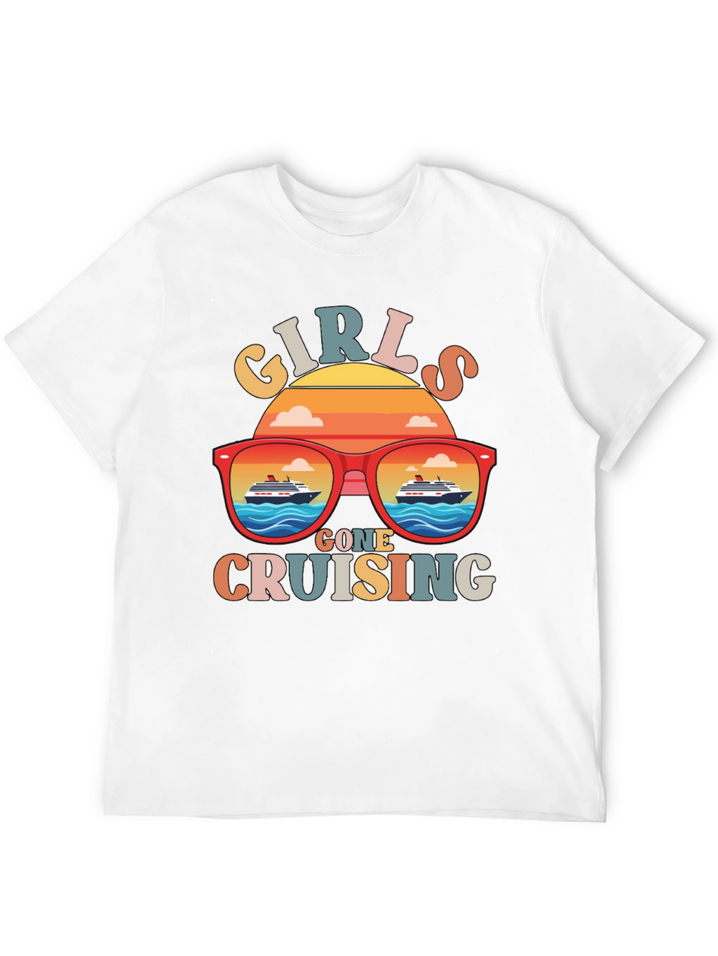 Girls Gone Cruising T-Shirt Retro Cruise Vacation Tee